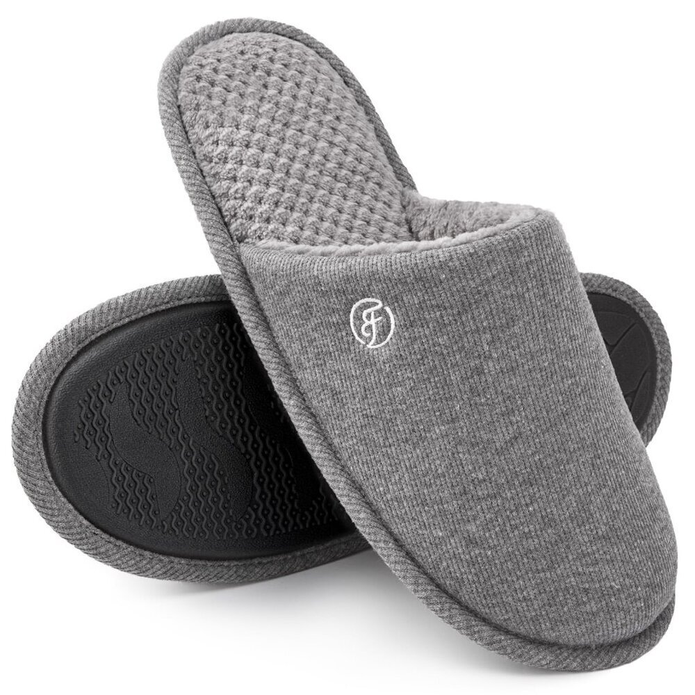 Men's Memory Foam Slippers Non-Slip Indoor Outdoor House Shoes
